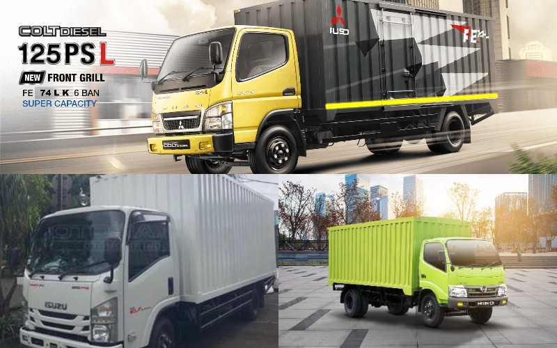 Perbandingan Mitsubishi Canter, Hino Dutro dan Isuzu Elf di Segmen LDT 6 Roda Sasis Panjang